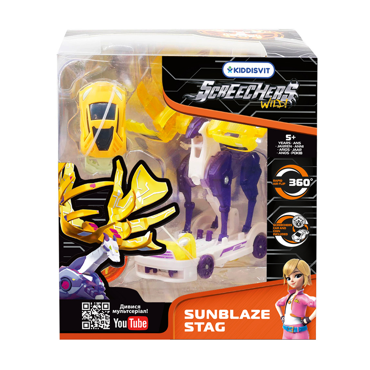 

Дитяча машинка-трансформер Screechers Wild! S4 L2 Санблейз Стег, від 5 років (EU685202)