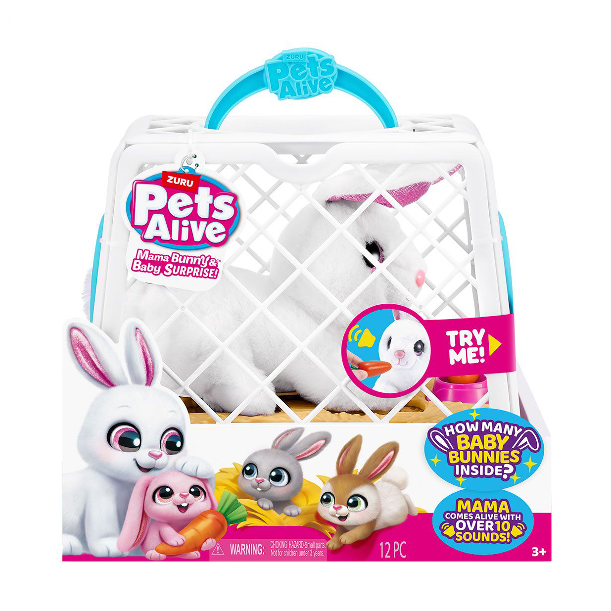 

Інтерактивний ігровий набір Pets & Robo Alive Мама кролиця з сюрпризом, від 3 років (9554)