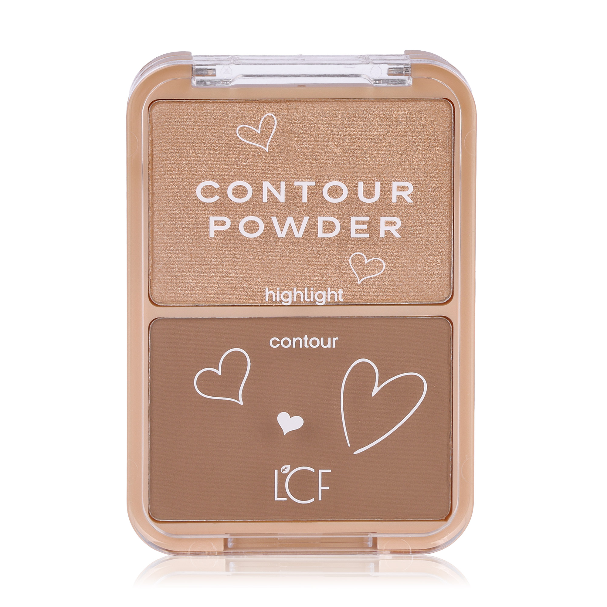 

Палетка для макіяжу обличчя 2 в 1 LCF Хайлайтер та контуринг 1, 8.1 г