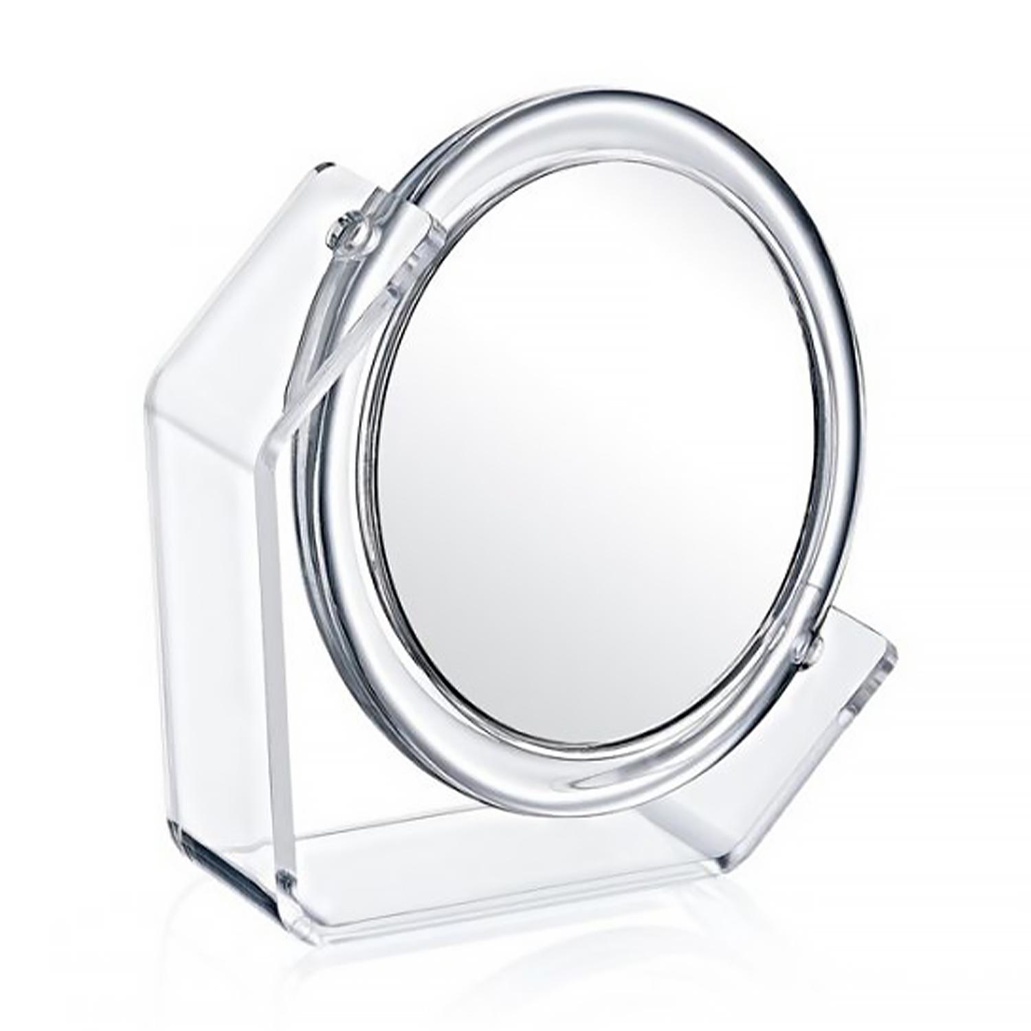 

Двостороннє косметичне дзеркало Boxup кругле, зі збільшенням, прозоре (FT-070)