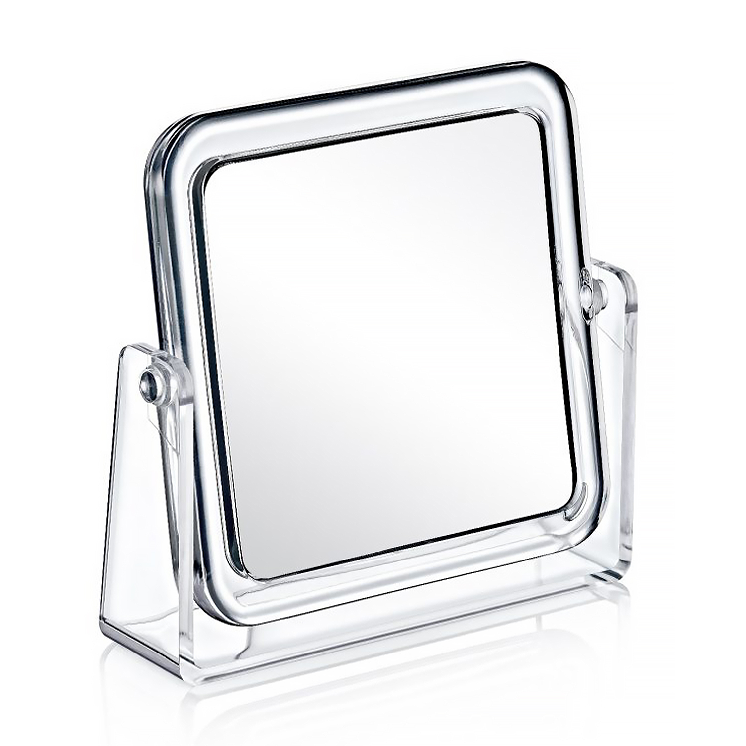 

Двостороннє косметичне дзеркало Boxup квадратне, зі збільшенням, прозоре (FT-071)