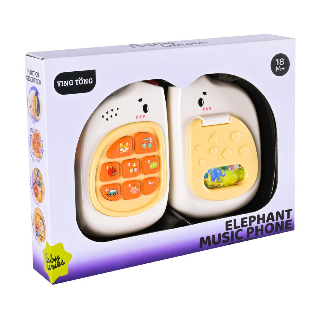 

Дитяча розвивальна іграшка Shantou Jinxing Музичний телефон, від 1.5 року, 16.5*27*4 см (YT24-9)