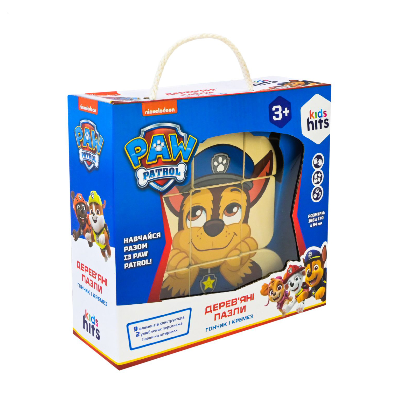 

Іграшка Kids Hits Paw Patrol Дерев'яні пазли, від 3 років, 21*7.5*20 см (KH20/044)