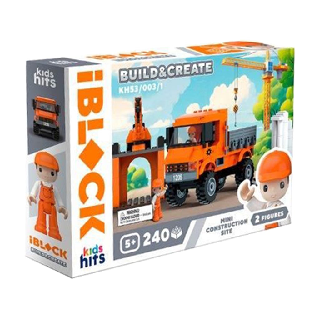 

Дитячий конструктор iBlock Junior Build & Create Міні будівельний майданчик, 240 елементів, від 5 років, 32*5*21.5 см (KH53/003/1)