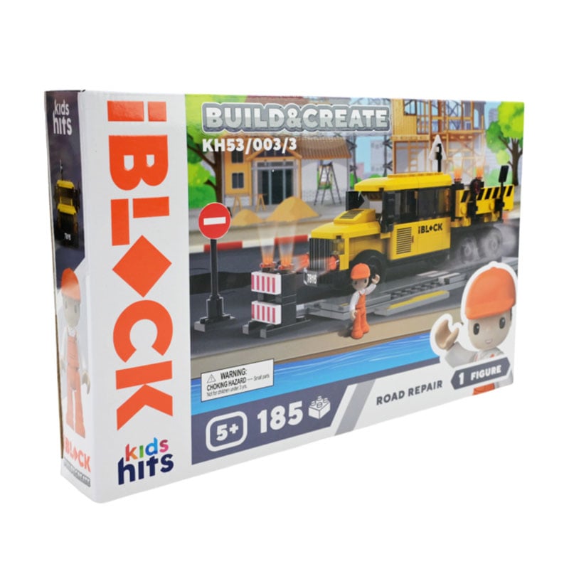 

Дитячий конструктор iBlock Junior Build & Create Ремонт дороги, 185 елементів, від 5 років, 32*5*21.5 см (KH53/003/3)