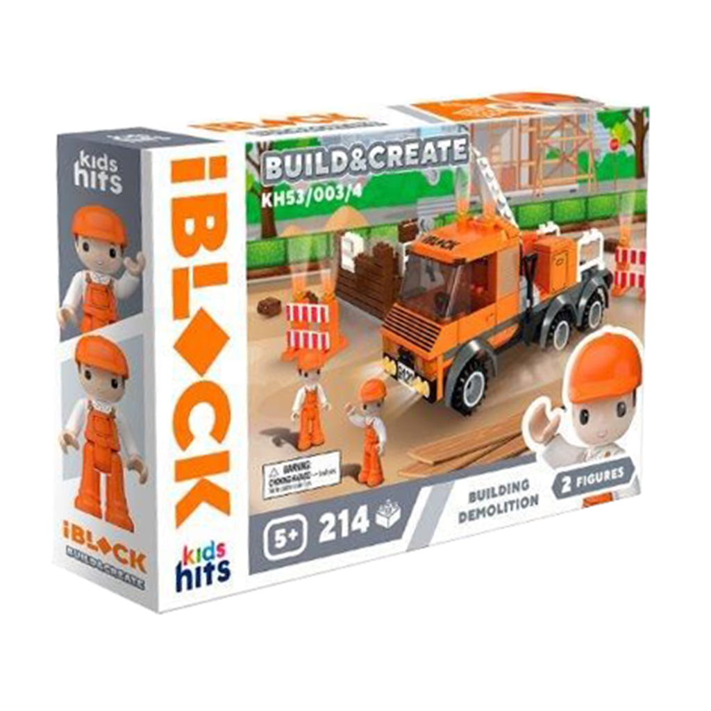 

Дитячий конструктор iBlock Junior Build & Create Демонтаж будівлі, 214 елементів, від 5 років, 32*5*21.5 см (KH53/003/4)