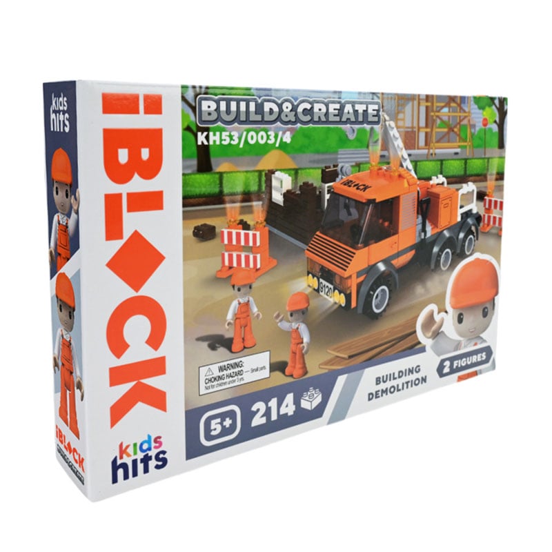 

Дитячий конструктор iBlock Junior Build & Create Демонтаж будівлі, 214 елементів, від 5 років, 32*5*21.5 см (KH53/003/4)