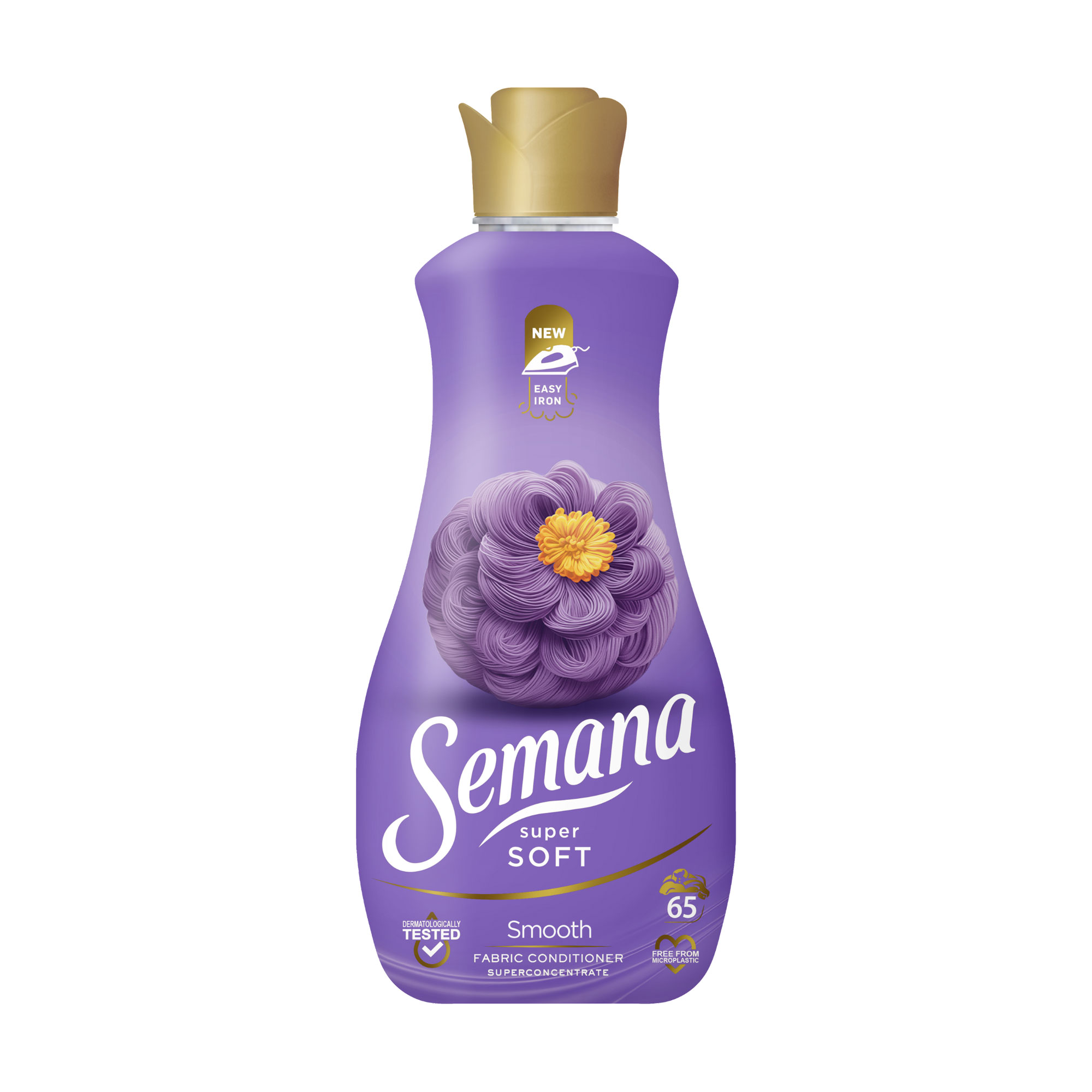 

Кондиціонер для білизни Semana Super Soft Smooth, 65 циклів прання, 1.3 л