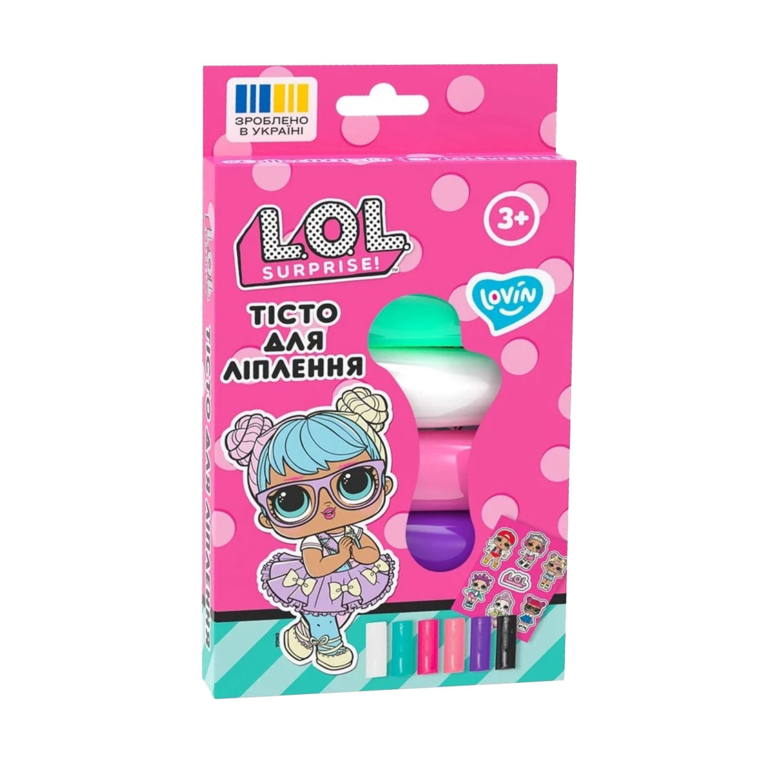 

Набір для ліплення з тістом Lovin L.O.L. Surprise! 6 кольорів, рожевий, від 3 років, 18*10*2 см (LOL41245)