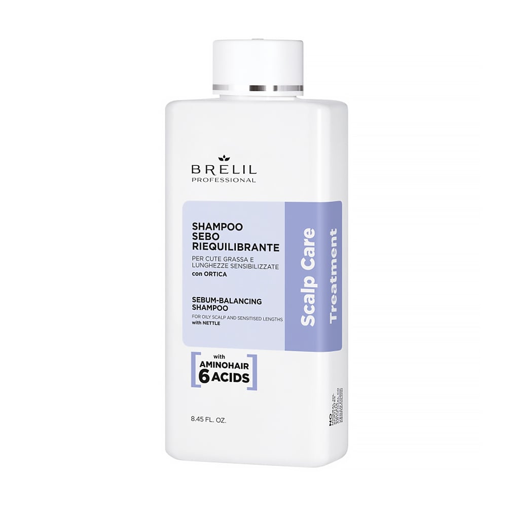

Шампунь для жирної шкіри голови та ослабленого волосся Brelil Scalp Care Treatmen Sebum Balancing Shampoo, 250 мл