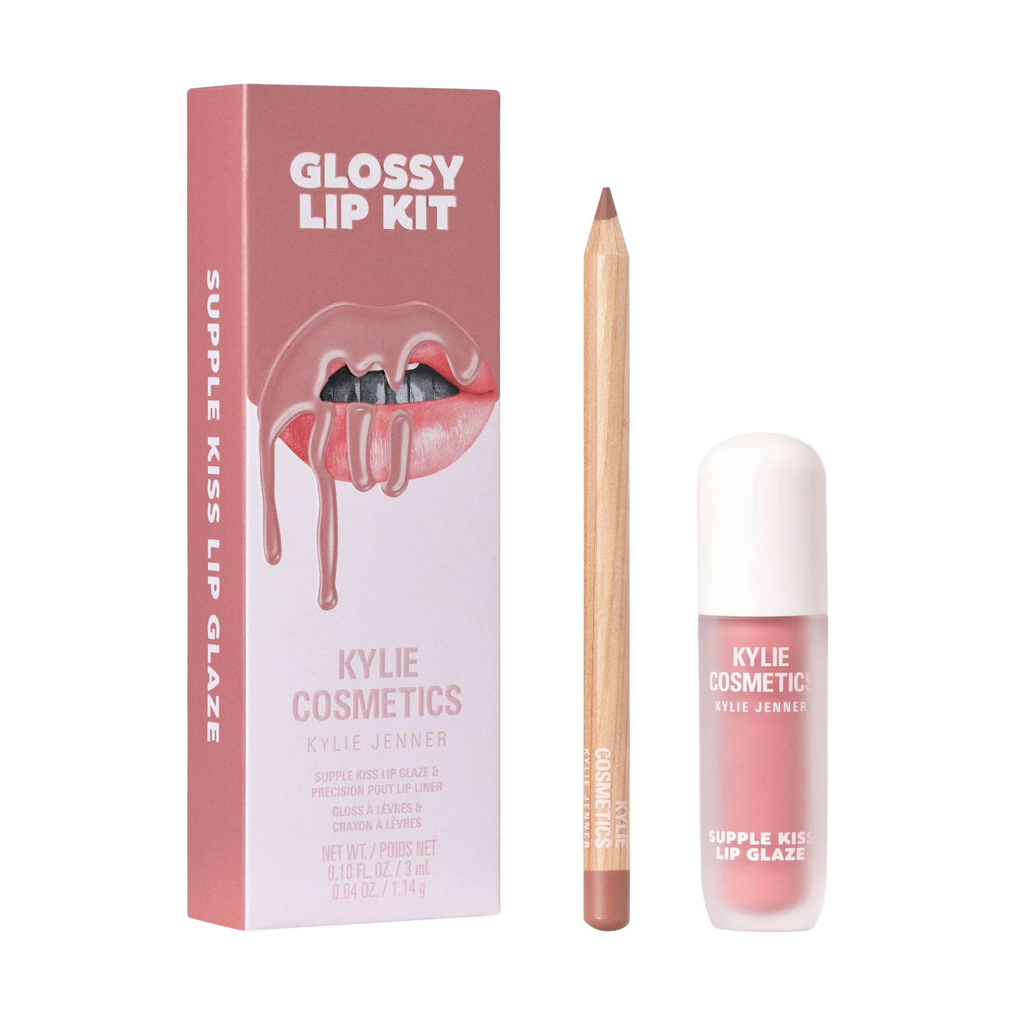 

Набір для макіяжу губ Kylie Cosmetics Glossy Lip Kit Supple Kiss Lip Glaze, Kylie, 4.14 г