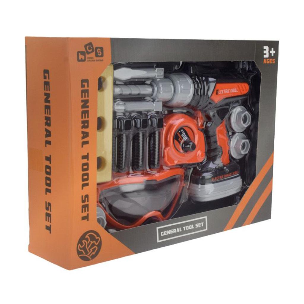 

Іграшковий набір інструментів Shantou Jinxing General Tool Set від 3 років, 30*8*23 см, 13 предметів (778-18)