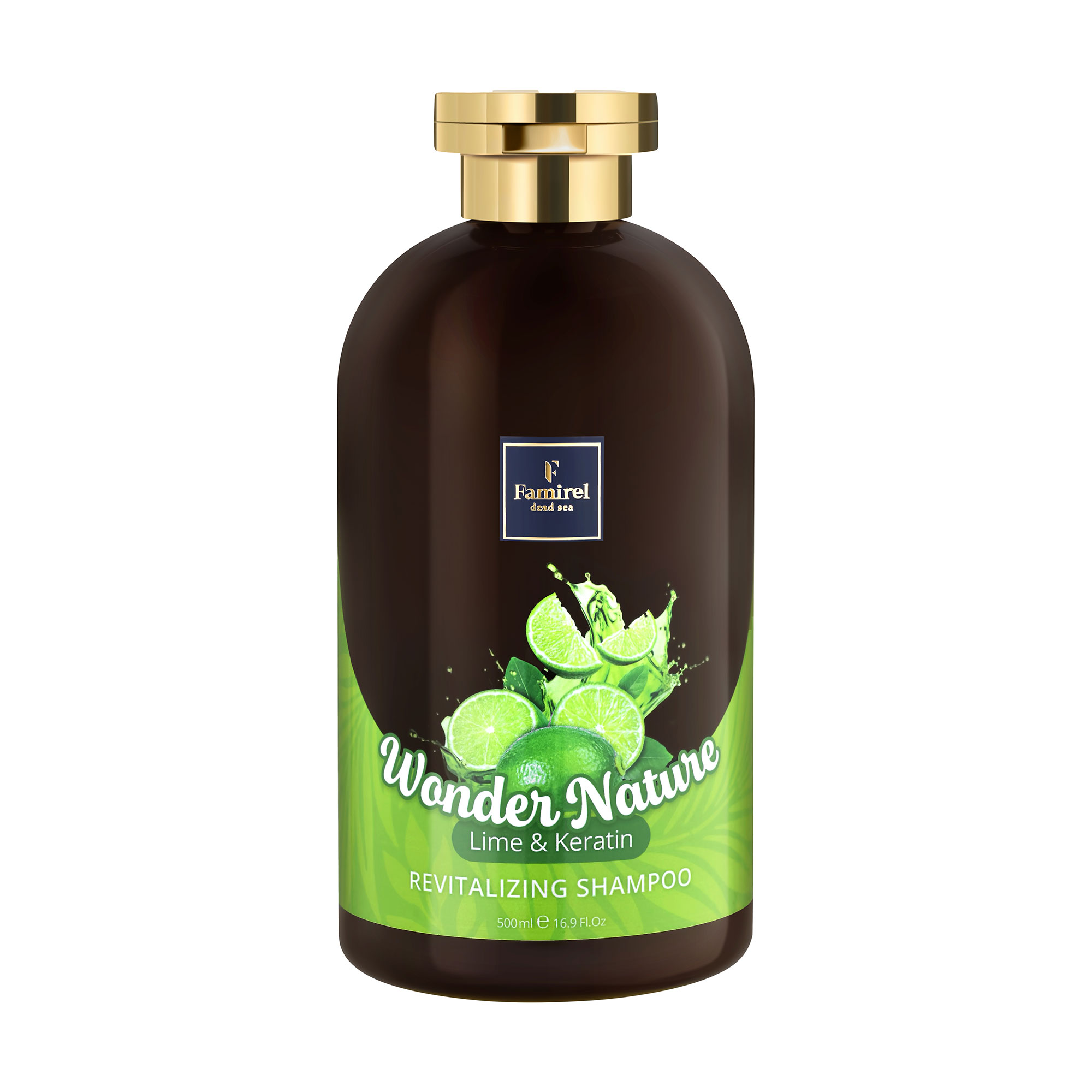 

Відновлювальний шампунь для волосся Famirel Wonder Nature Shampoo Лайм та кератин, 500 мл