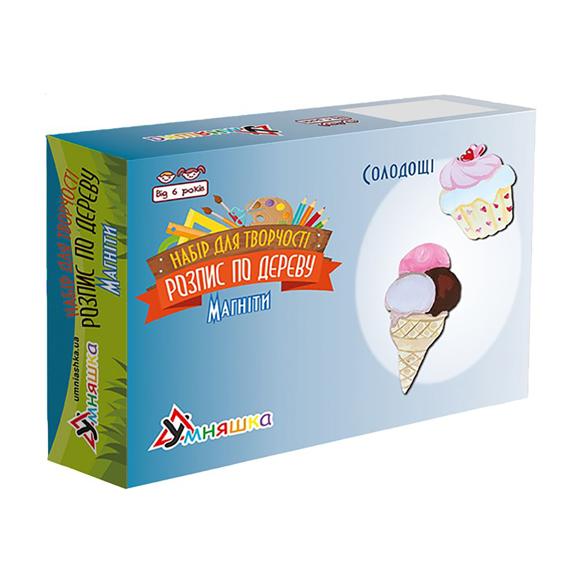 

Набір для творчості Умняшка Розпис по дереву Магніти-солодощі, від 6 років (РД-008)