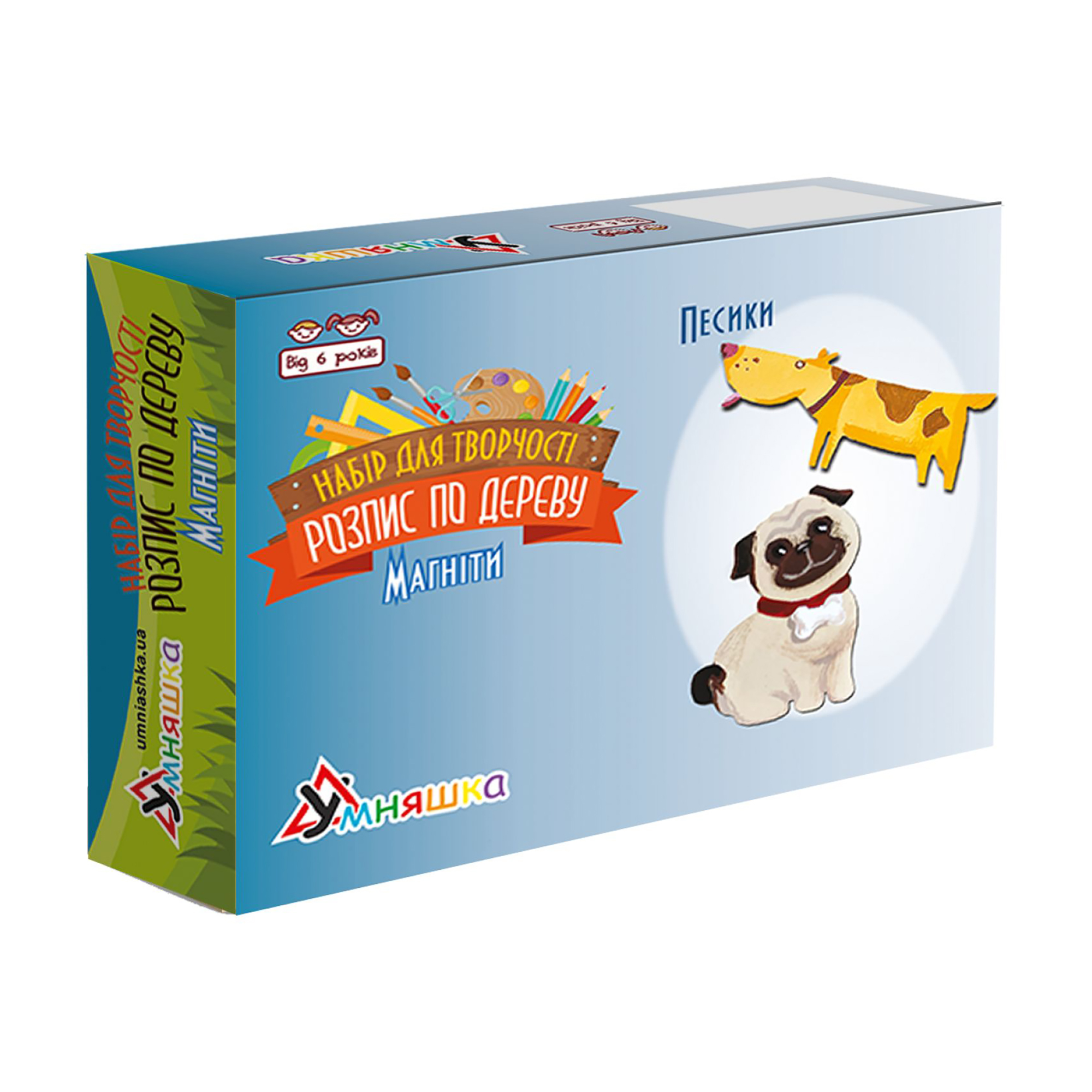

Набір для творчості Умняшка Розпис по дереву Магніти-песики, від 6 років (РД-012)