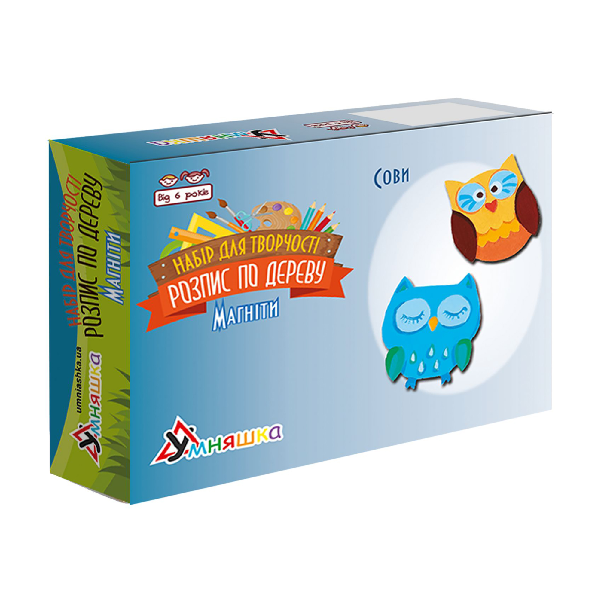 

Набір для творчості Умняшка Розпис по дереву Магніти-сови, від 6 років (РД-005)