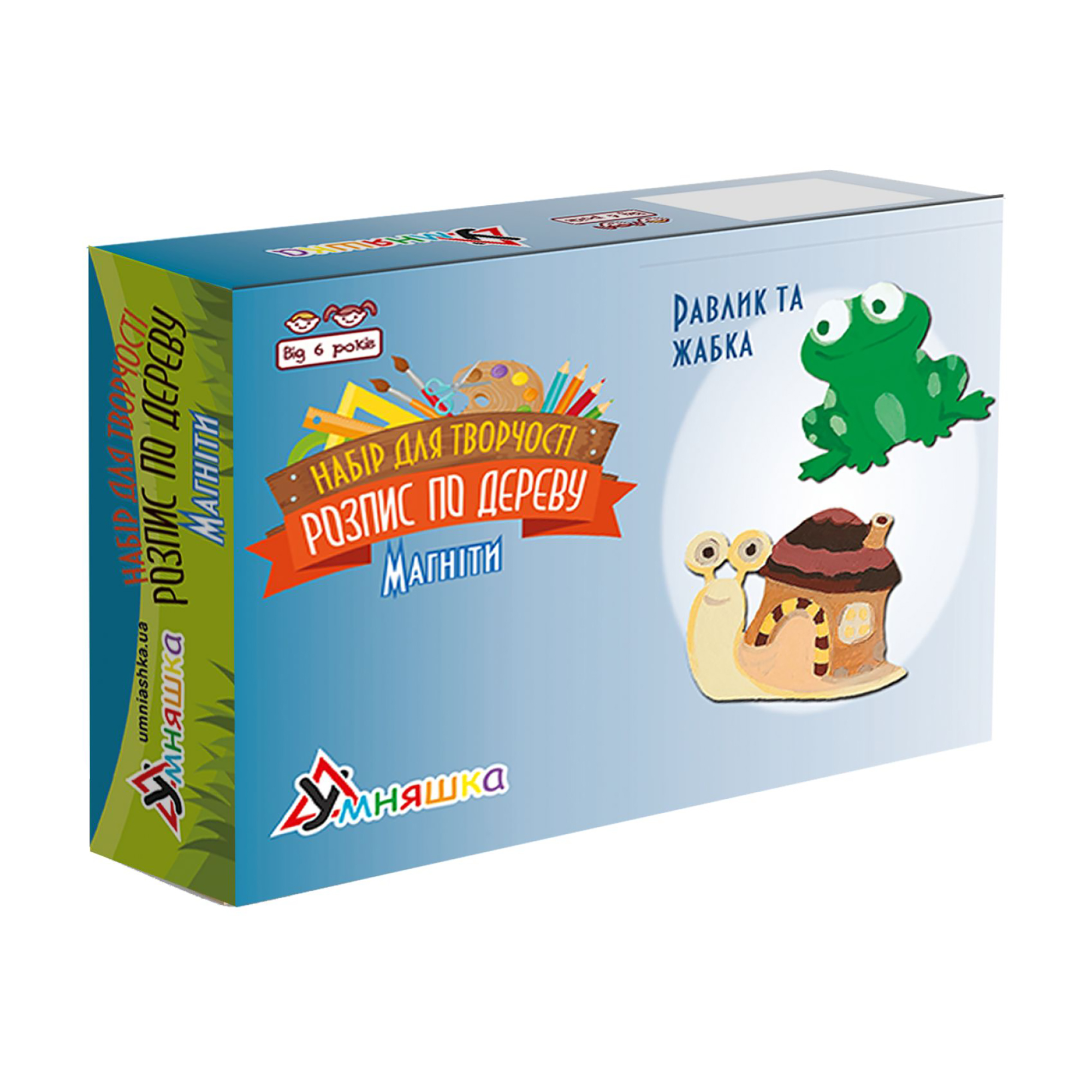 

Набір для творчості Умняшка Розпис по дереву Магніти-равлик та жабка, від 6 років (РД-013)