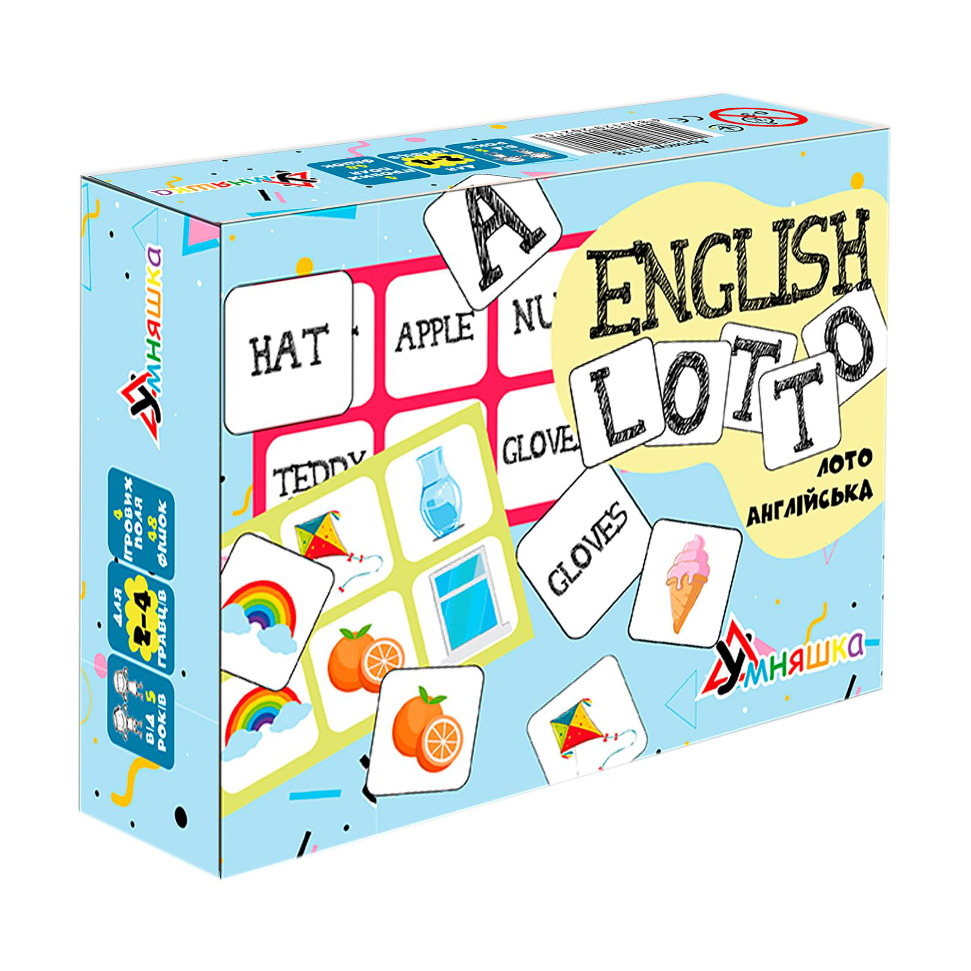 

Розвивальна настільна гра Умняшка Лото, англійською мовою, від 5 років (2118)