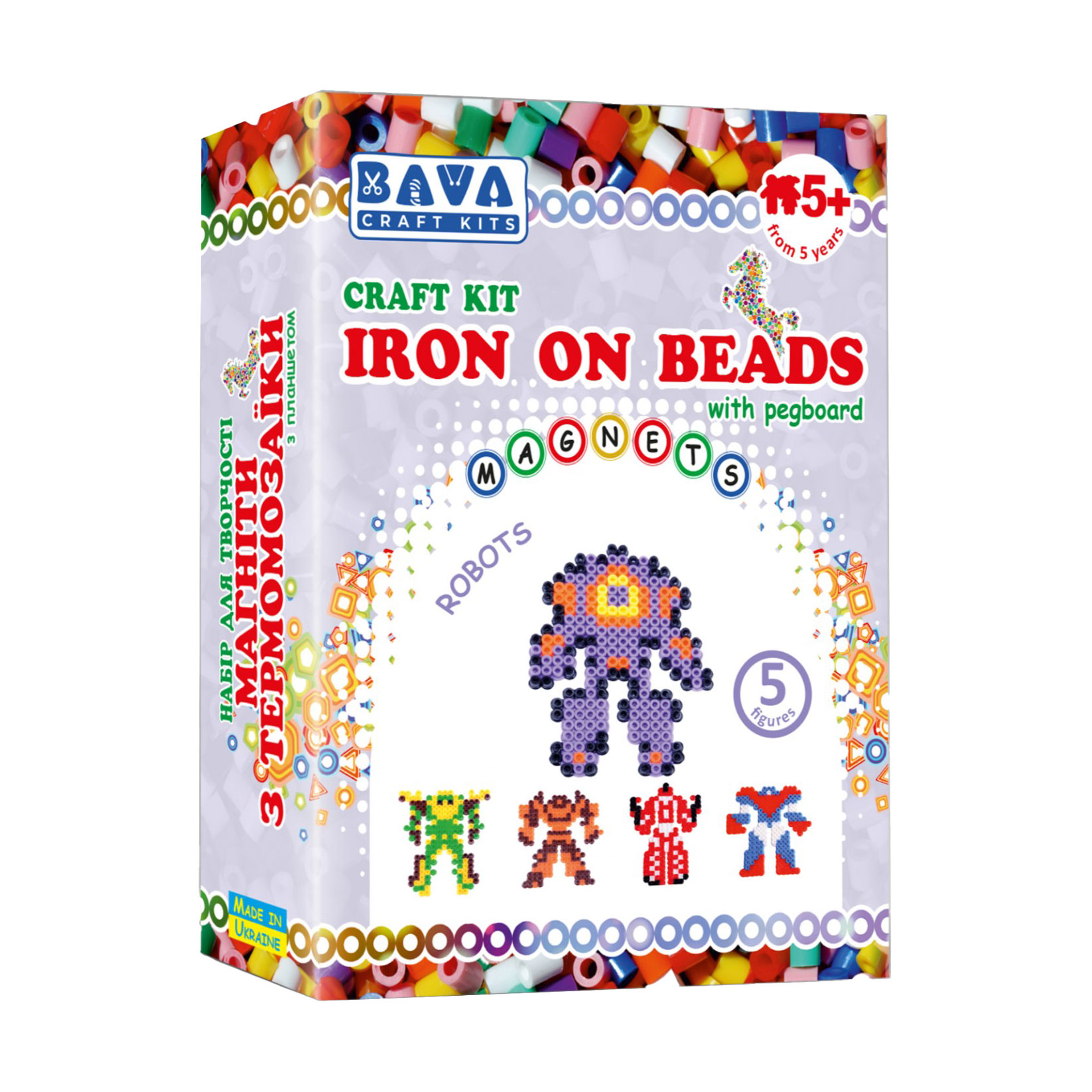 

Набір для творчості Умняшка Магніти з термомозаїки Роботи, від 5 років (ТМ-006)