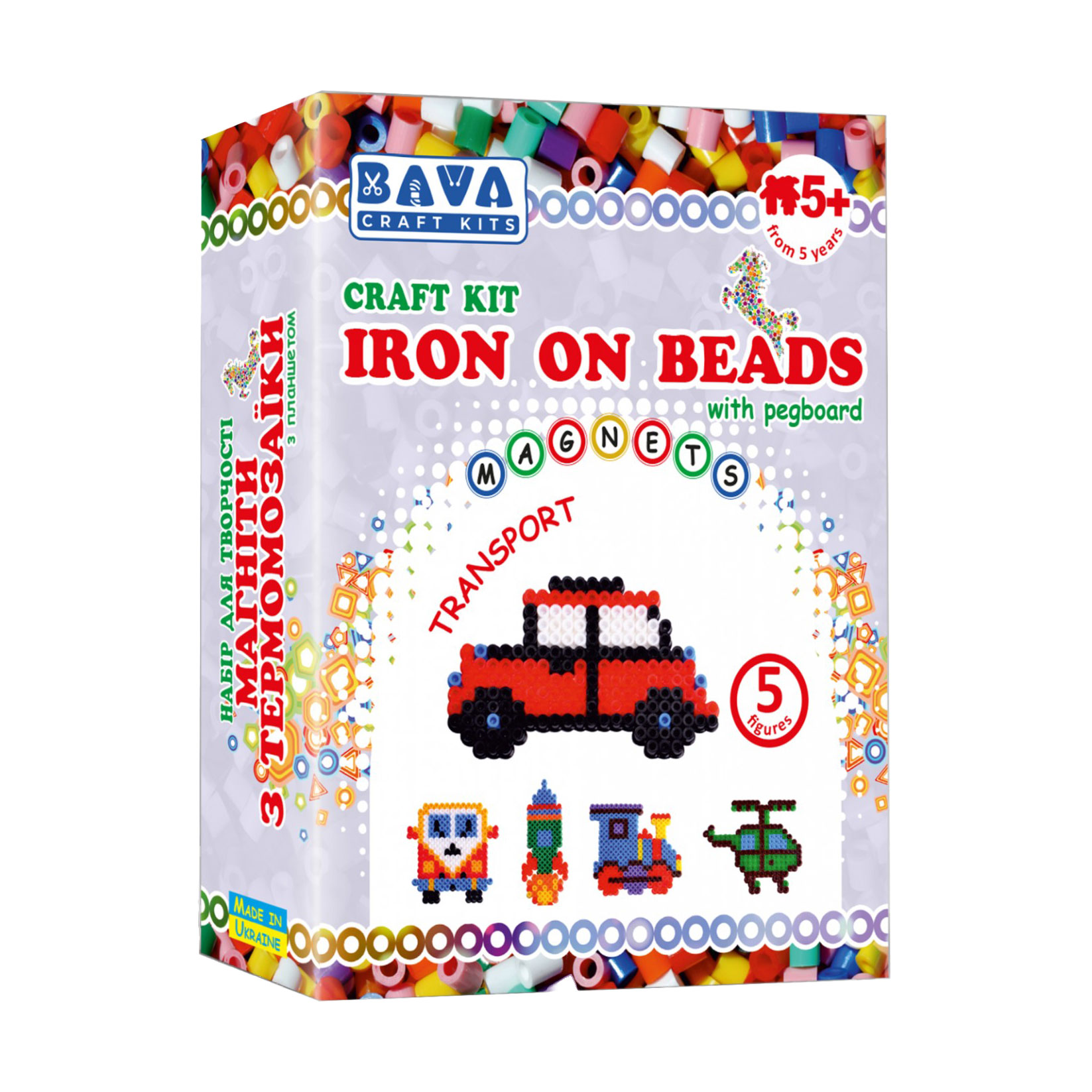 

Набір для творчості Умняшка Магніти з термомозаїки Транспорт, від 5 років (ТМ-009)