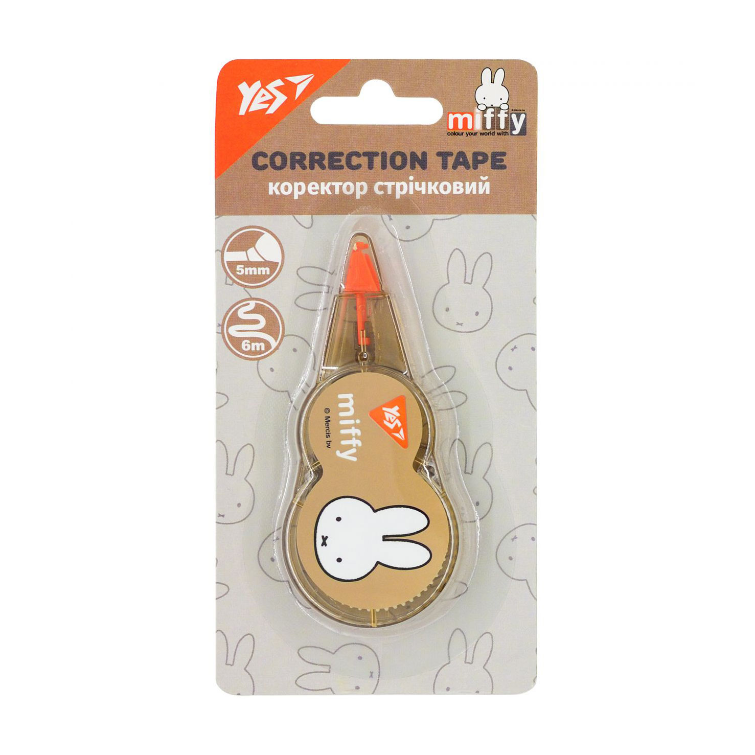 

Коректор стрічковий YES Miffy, 5 мм*6 м (340119)