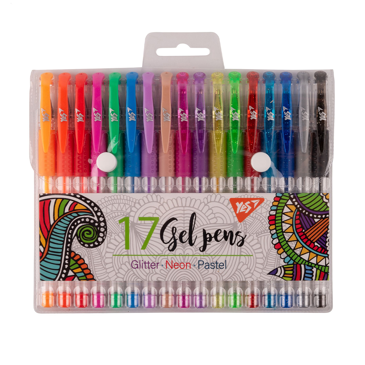 

Набір гелевих ручок YES Glitter Neon Pastel, 17 кольорів (420434)