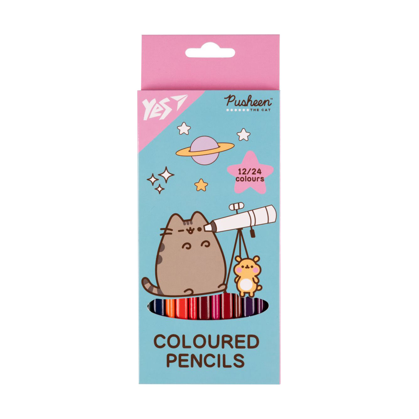 

Набір двосторонніх кольорових олівців YES Pusheen Cheek, 24 кольори, 12 шт (290745)