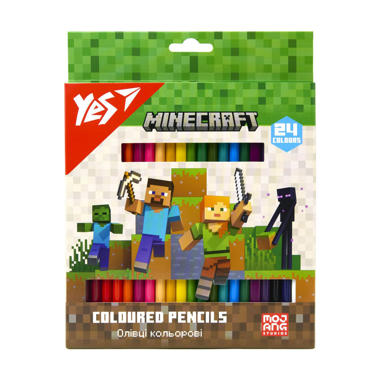 

Набір кольорових олівців YES Minecraft, 24 кольори (290770)