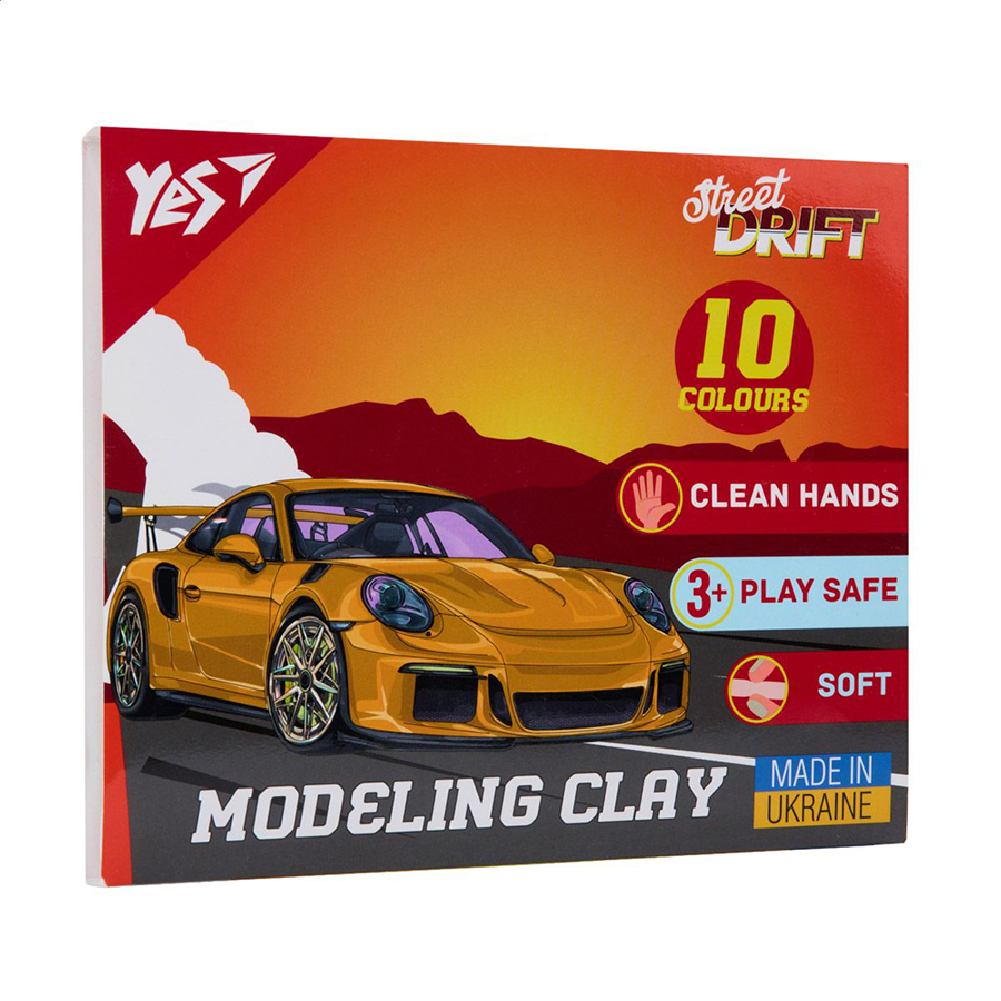 

Пластилін YES Drift King 10 кольорів, 200 г (540666)