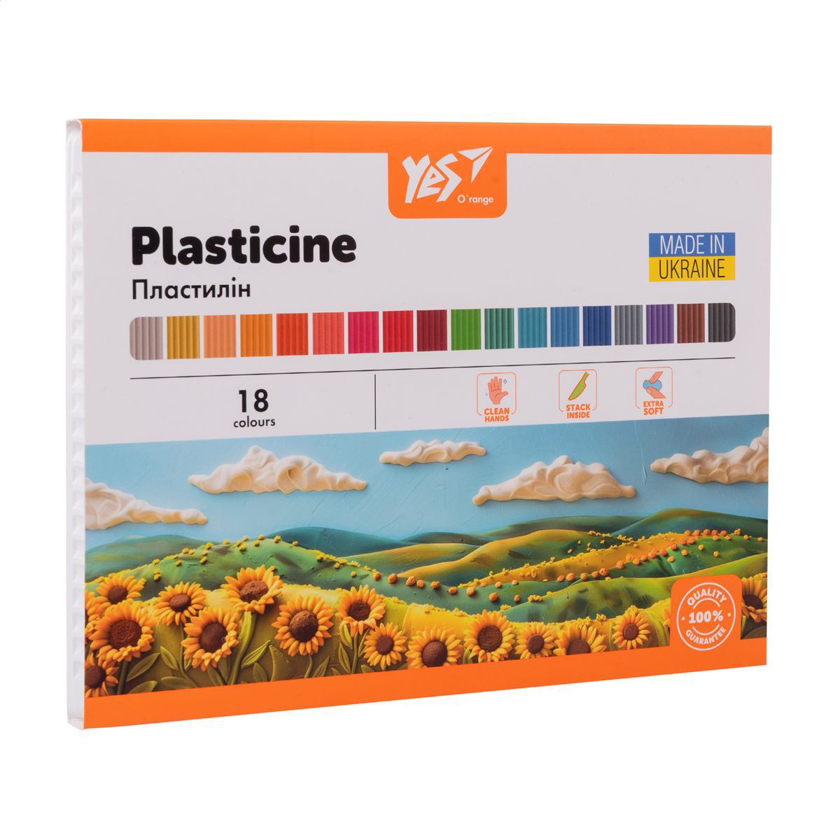 

Пластилін YES Orange Line 18 кольорів, 360 г (540691)