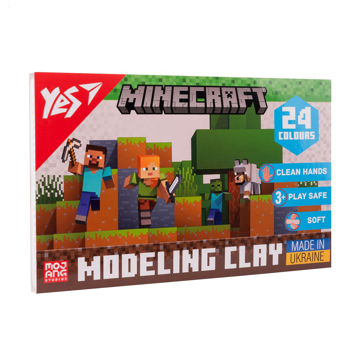 

Пластилін YES Minecraft 24 кольори, 480 г (540682)