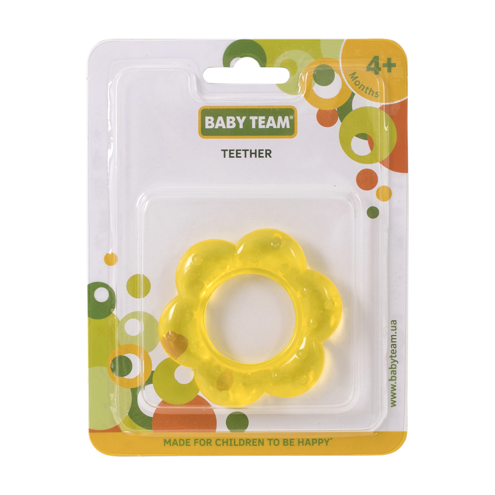

Прорізувач Baby Team Квіточка, з гелем, від 4 місяців, жовтий (4005)