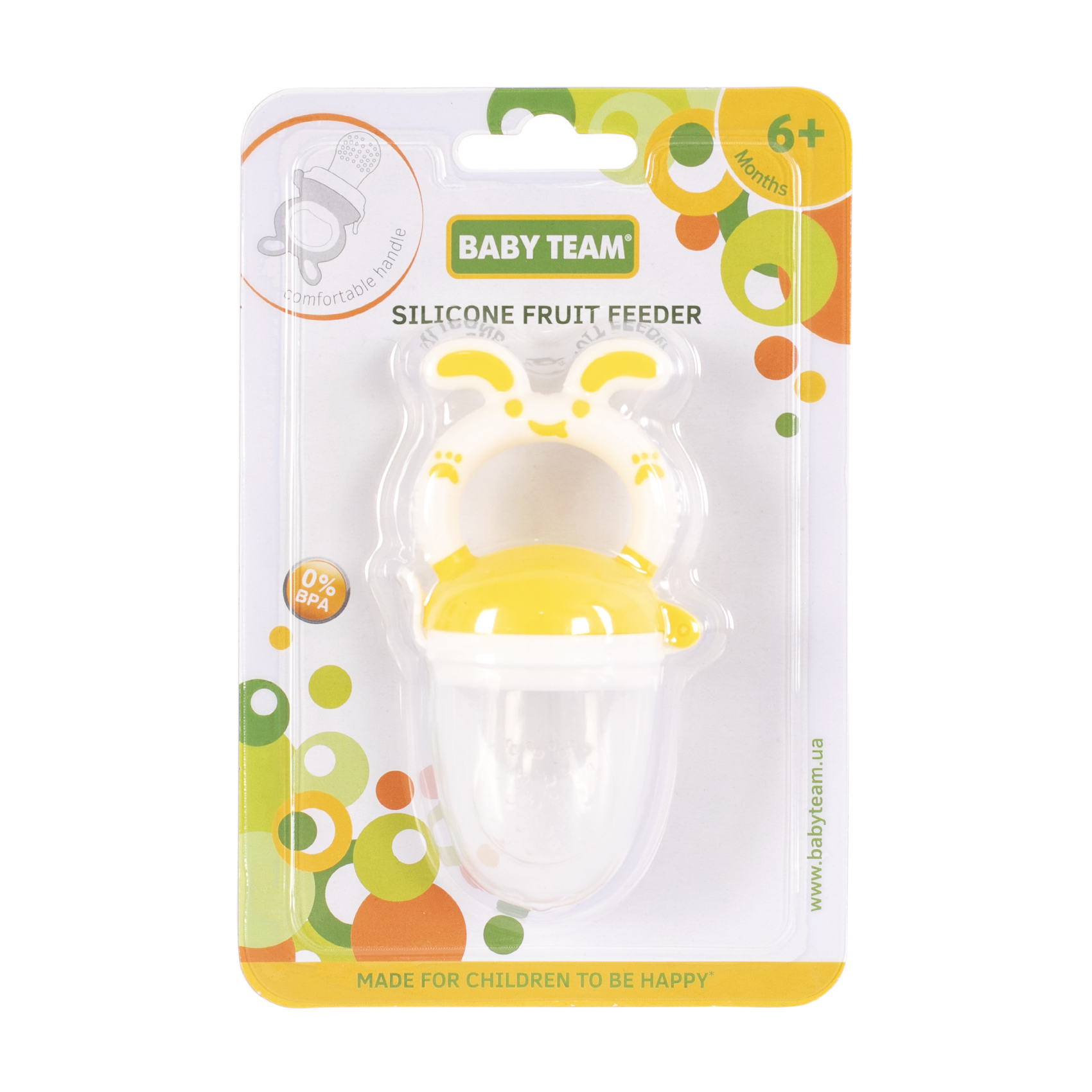

Фрут фідер Baby Team силіконовий, від 6 місяців, жовтий (6203)