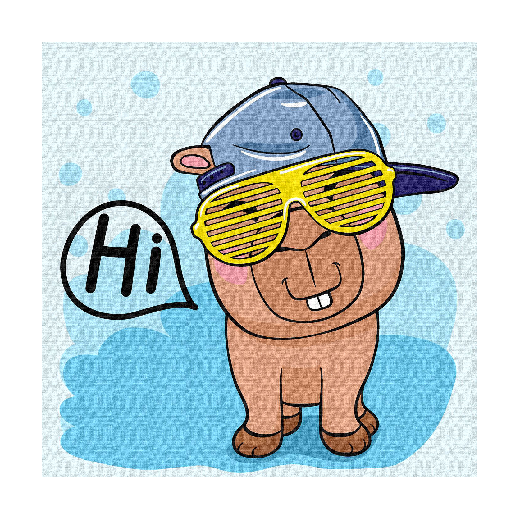 

Картина за номерами Ideyka Привіт, Капібара, 30*30 см (KHO1282)