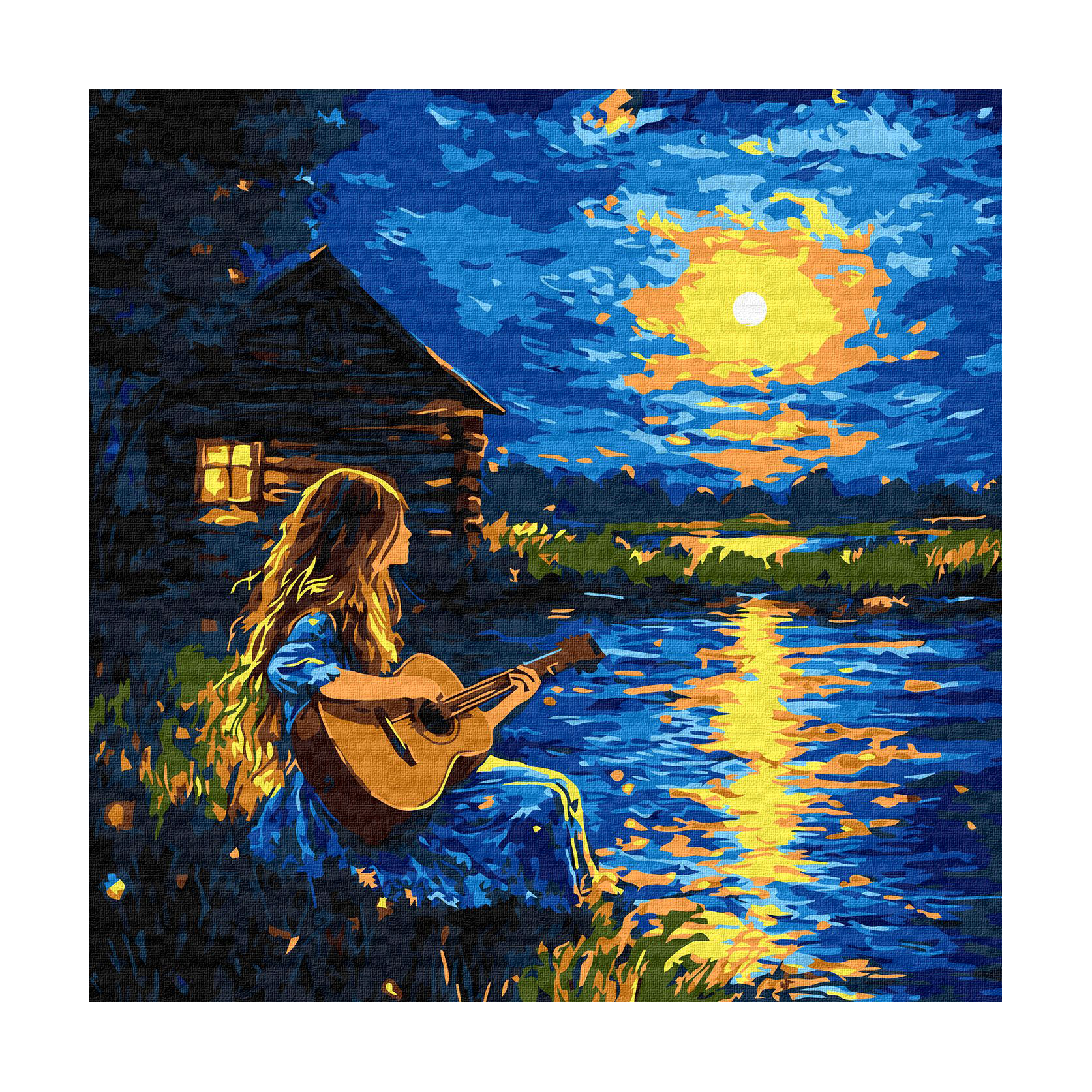 

Картина за номерами Ideyka Звуки у темряві, 40*40 см (KHO8636)