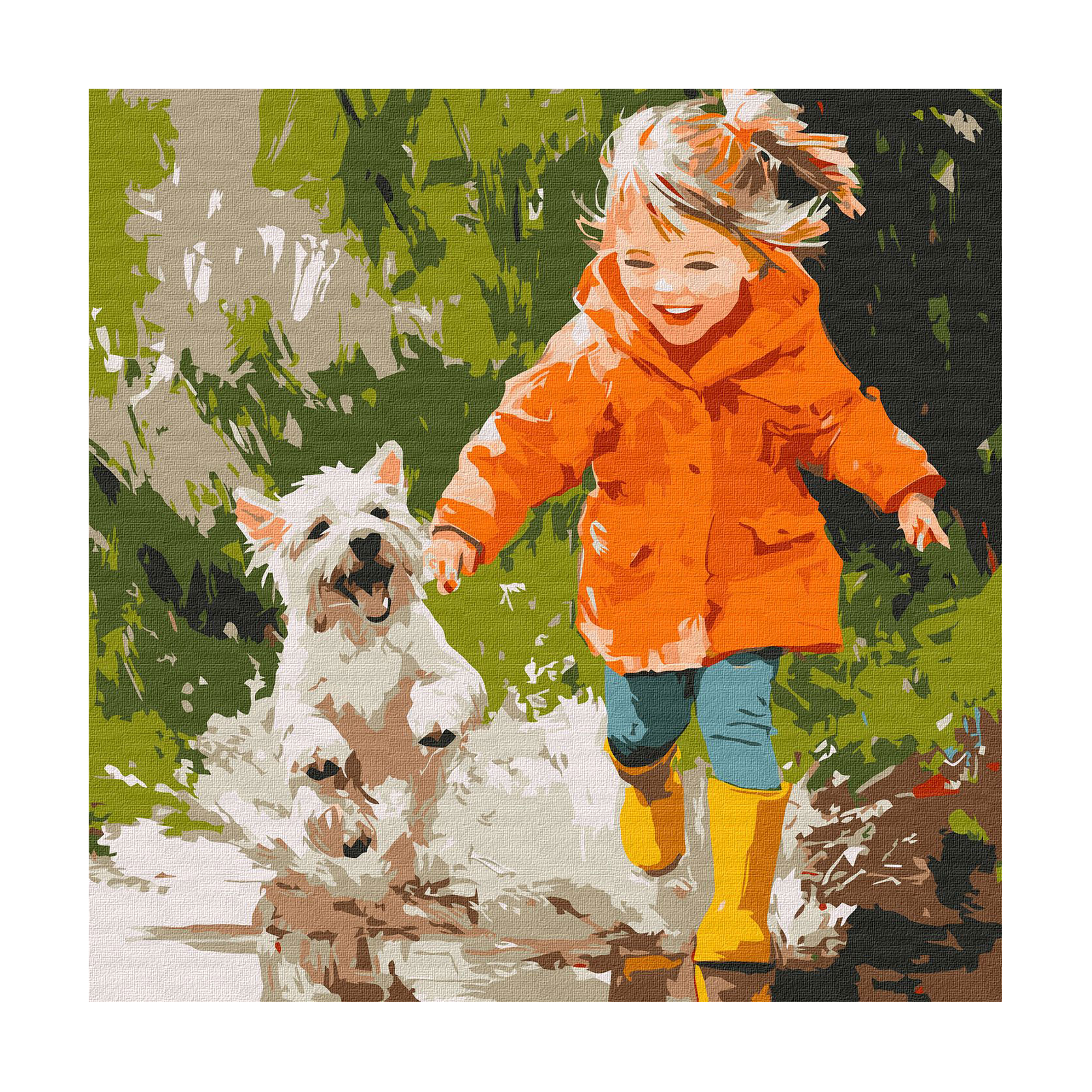 

Картина за номерами Ideyka Біг по калюжах, 40*40 см (KHO8635)