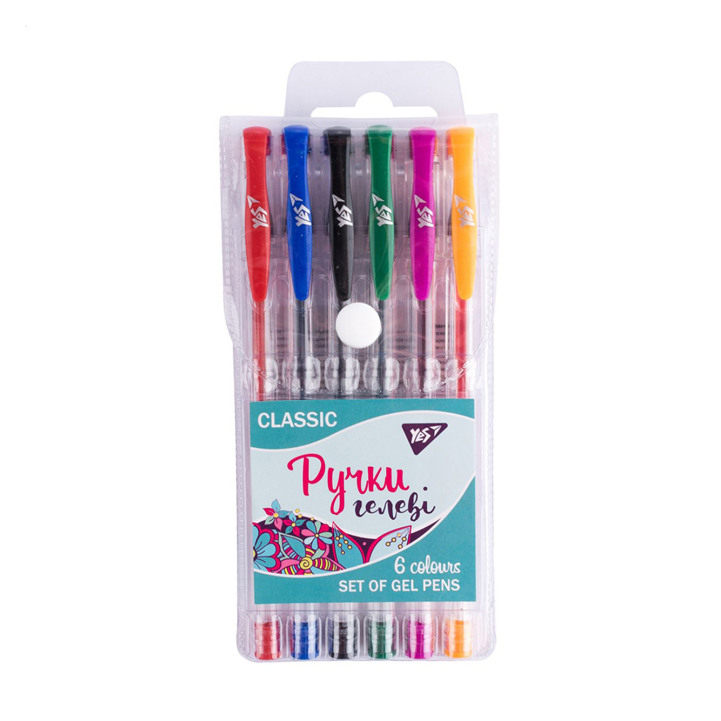 

Набір гелевих ручок YES Classic, 6 кольорів (420371)