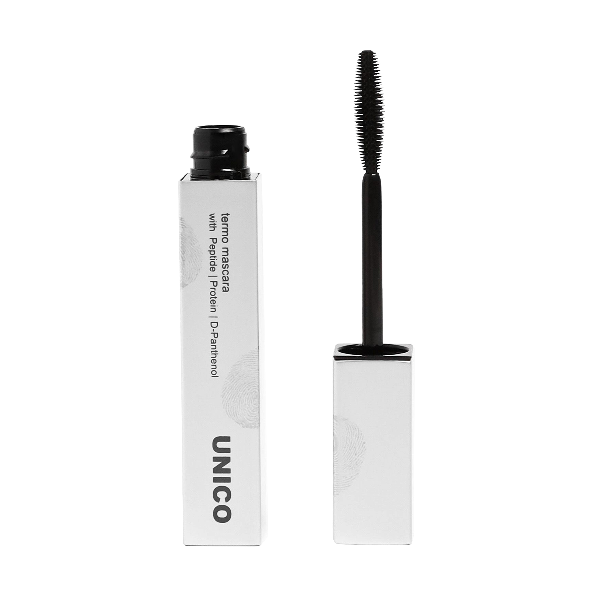 

Термотуш для вій unico Termo Mascara, Black, з пептидами, 10 г
