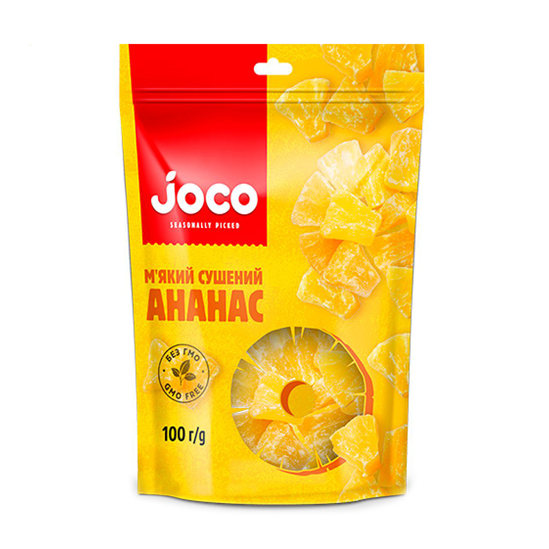 

М'який сушений ананас Joco, 100 г