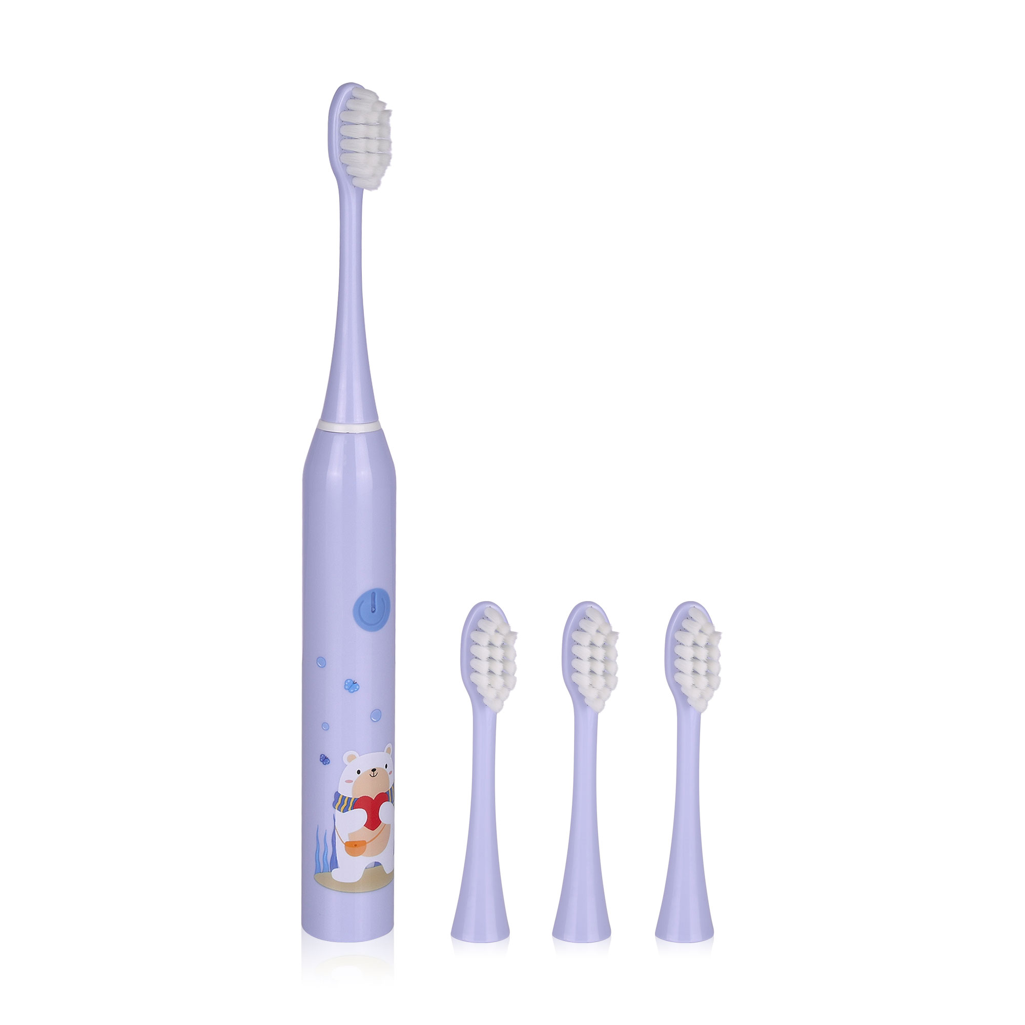 

Дитяча електрична зубна щітка, синя з малюнком ведмедя, 1 шт