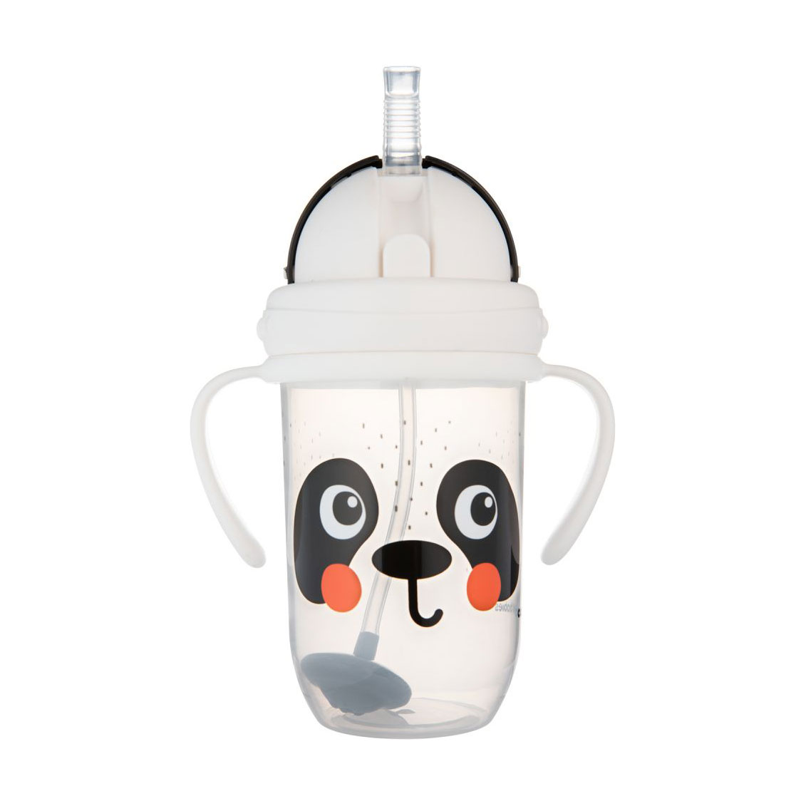 

Поїльник-непроливайка Canpol Babies BabiesBoo Панда, з трубочкою та обтяжувачем, від 6 місяців, 270 мл (56/617_whi)