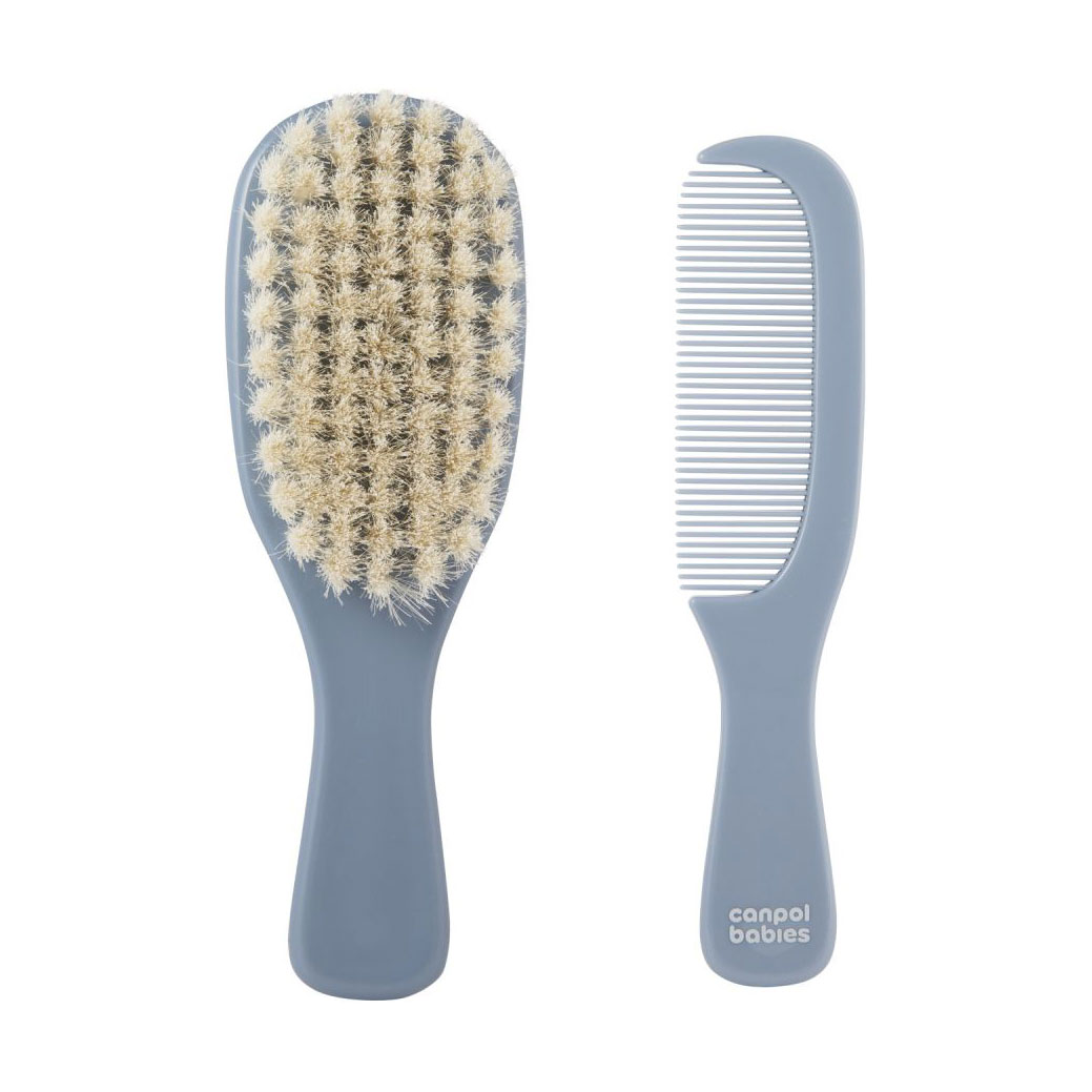 

Щітка та гребінець для волосся Canpol Babies Newborn Baby блакитна (7/406_blu2)