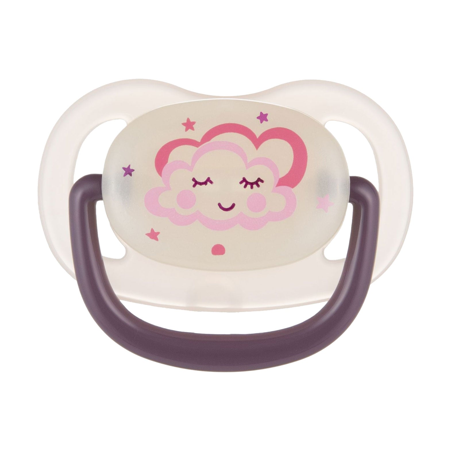 

Пустушка анатомічна силіконова Canpol Babies Night Dreams рожева, від 6 місяців до 1.5 року, 1 шт (22/501_pin_new)