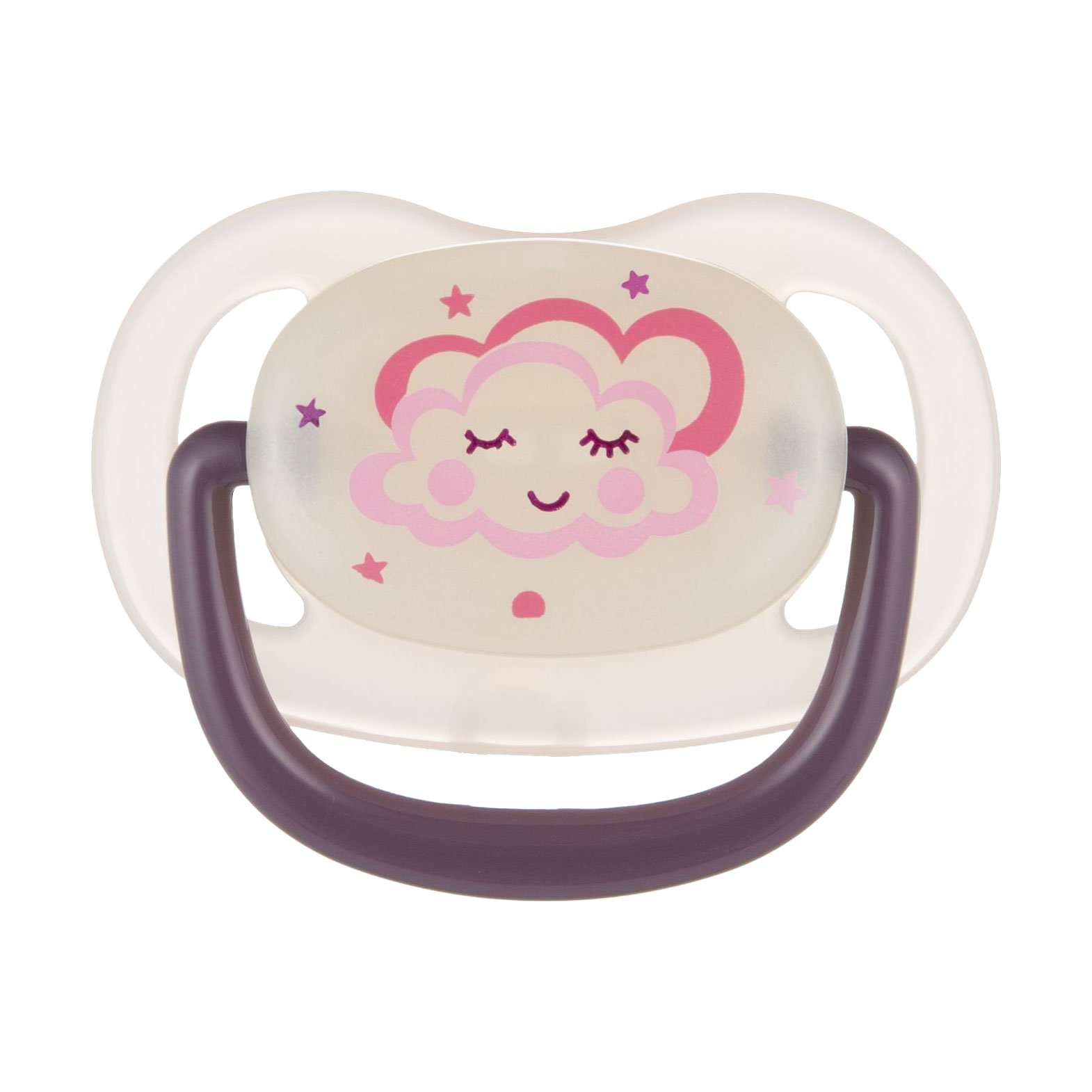 

Пустушка анатомічна силіконова Canpol Babies Night Dreams рожева, від 1.5 року, 1 шт (22/502_pin_new)