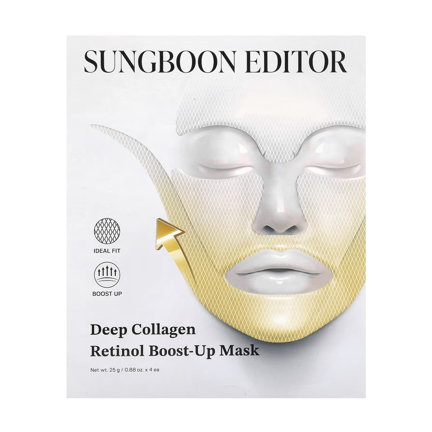 

Уцінка! Маска для обличчя Sungboon Editor Deep Collagen Retinol Boost-Up Mask з колагеном та ретинолом, 25 г