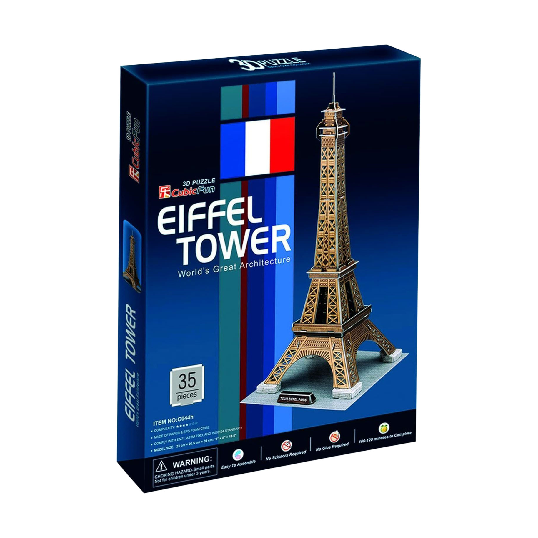 

Тривимірна головоломка-конструктор CubicFun Ейфелева Вежа, від 6 років, 35 деталей (C044h)