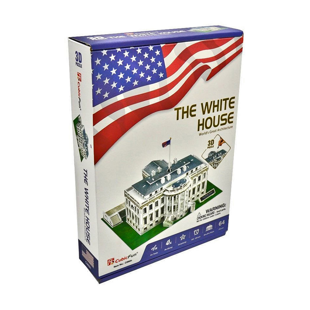 

Тривимірна головоломка-конструктор CubicFun Білий Дім, від 8 років, 64 деталі (C060h)
