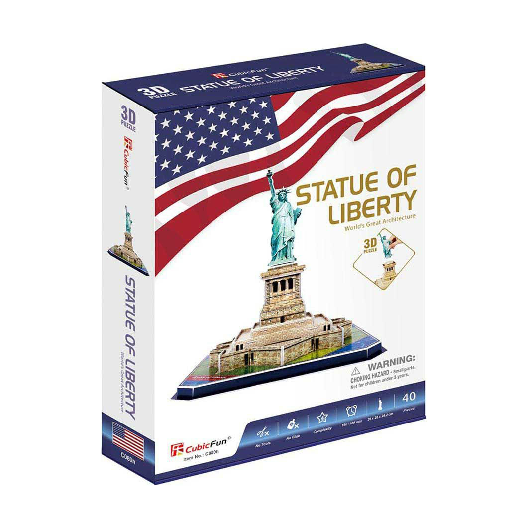 

Тривимірна головоломка-конструктор CubicFun Статуя Свободи, від 6 років, 40 деталей (C080h)