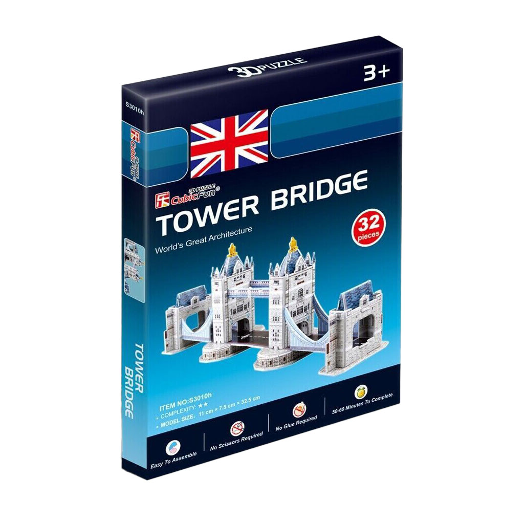 

Тривимірна головоломка-конструктор CubicFun Тауерський міст, від 3 років, 32 деталі (S3010h)