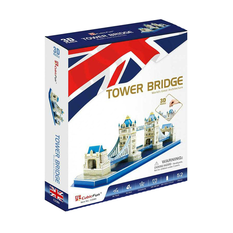 

Тривимірна головоломка-конструктор CubicFun Тауерський Міст, від 6 років, 52 деталі (C238h)